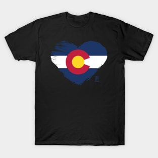 U.S. State - I Love Colorado - Colorado Flag T-Shirt